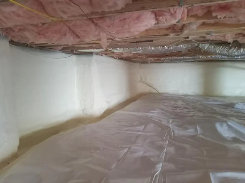 Crawl space encapsulation with closed-cell spray foam for Attic Insulation in Rome